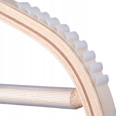 KADAX Grucce In Legno Con Morsetti Metallici (3 Pezzi) - Appendini Multiuso Per Pantaloni, Gonne, Camicie E Sciarpe