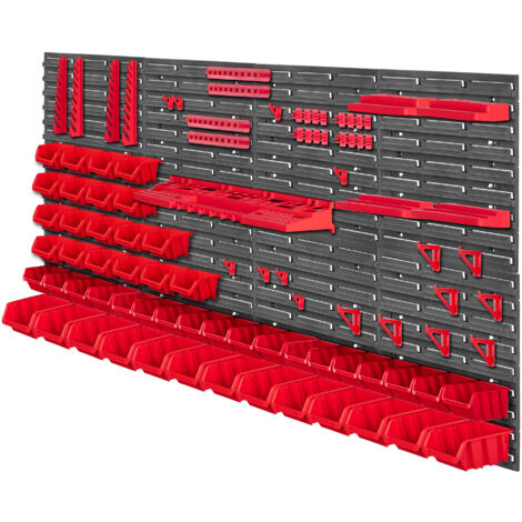 Set Porta Attrezzi Da Parete 20 Pezzi - Organizzatore Officina, Ganci E Mensole - Foto 7