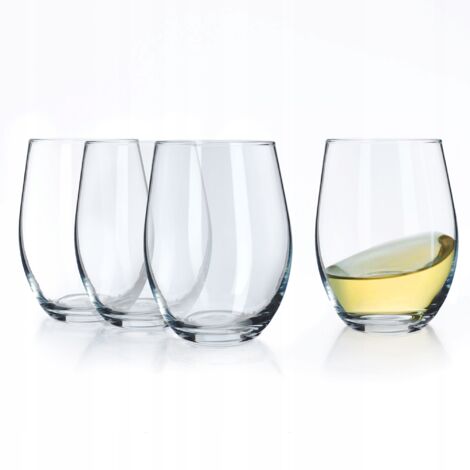 KADAX Bicchieri Acqua Neutri al Calcio 580 ml - Bicchieri da Vino Trasparenti - Bicchieri da Vino Moderni Universali - Bicchieri da Succo - Set Bicchieri (Susanne, 4)