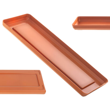KADAX Sottovaso per vasi da fiori, sottovaso in plastica, sottovaso per piante, sottovaso per vasi da fiori, rosso mattone, 40 cm, K9982
