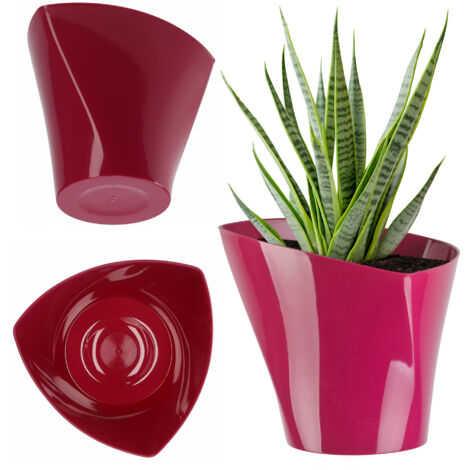 KADAX Vaso Rialzato In Plastica Con Piedini Simil-Legno (Set Di 2: 29 E 39.5 Cm, Nero) - Coprivaso Decorativo Per Interni/Esterni