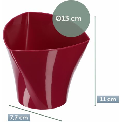 KADAX Fioriera Rotonda In Plastica Con Inserto Interno, Fioriera Decorativa Per Interni Ed Esterni Nero 30 Cm 83765315