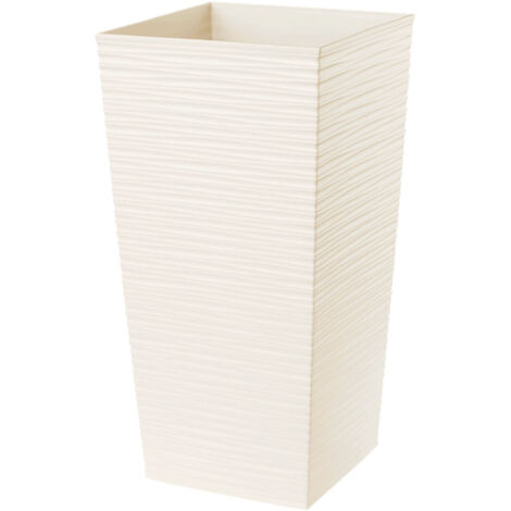 KADAX Vaso da Fiori Alto, Grande Fioriera in plastica per la Decorazione Moderna ed Elegante di Interni ed Esterni, Vaso da Fiori (36 cm, Crema)