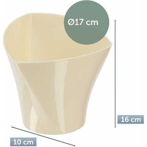 Vaso Per Piante KADAX Con Inserti E Manici - 58,5 Cm, Effetto 3D, Beige, Resistente Ai Raggi UV E Al Gelo - 2