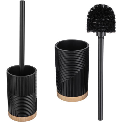 Porta Scopino Da WC Con Supporto Adesivo - Acciaio Inox, Senza Foratura - Con Scopino Bianco - Foto 12