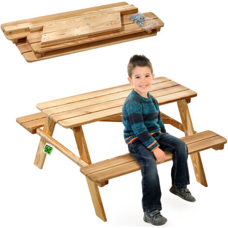 Panca da giardino KADAX Panca per bambini in legno con tavolo per il giardino