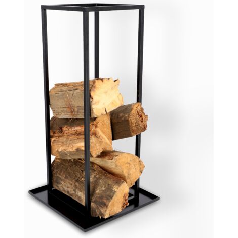 Scaffale Per Legna Da Ardere KADAX - Acciaio Resistente, Design Scandinavo, 30x35x90cm, Nero - Foto 7