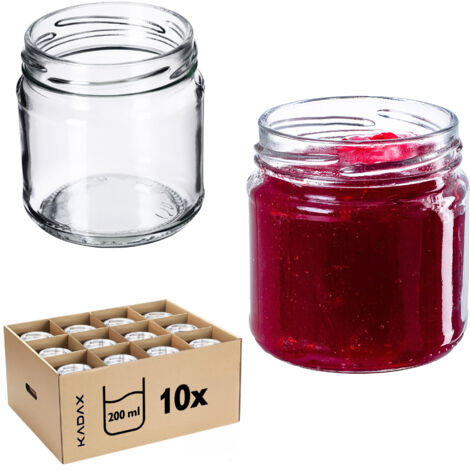 Rubin Set 40 Vasetti In Vetro MOD. Orcio Da 212 Ml Con Tappo | Per Miele, Conserve E Marmellate - 5