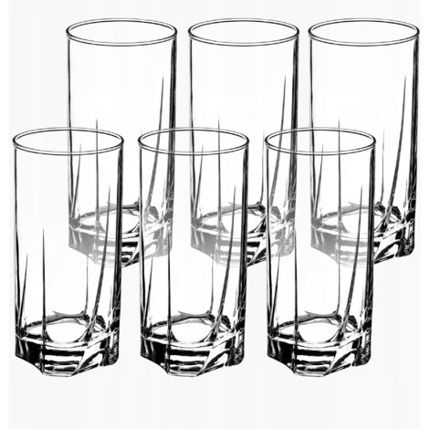 KADAX Bicchieri per Tutte le Occasioni, Bicchieri Trasparenti per Succhi, Cocktail, Acqua e Soda di Incomparabile Eleganza (380 ml, Set da 6)