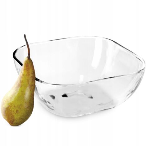 Ciotola In Vetro Per Frutta E Insalata - 23 Cm, Grande, A Forma Di Petalo Con Base A Tre Gambe - 4