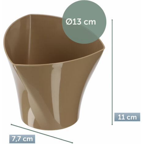 KADAX Vaso Per Piante Con Inserto Interno, Fioriera Rotonda In Plastica Per Interni Ed Esterni Beige Scuro 18 Cm K9913 83765977 - Foto 9