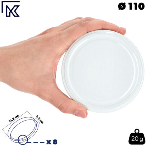 KADAX barattoli per conserve Tartu 235ml, 20 pezzi, bianco