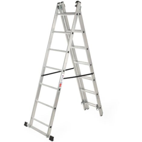KADAX Scala Trasformabile a 3 Sezioni, Scala Scorrevole in Alluminio, Scala Doppia per Lavori Domestici e Professionali (7 Gradini) (1/5)