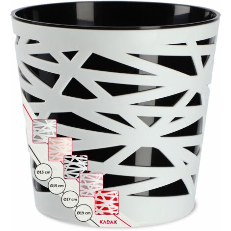 PAFEN Vaso da fiori RATTO in plastica effetto rattan, con inserto per