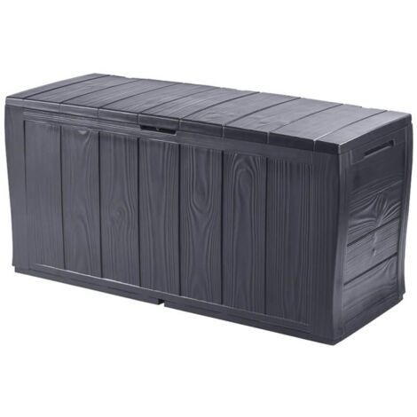 BAULE IN RESINA KETER """SHERWOOD""" GRAFITE CM. 117x45x57,5H