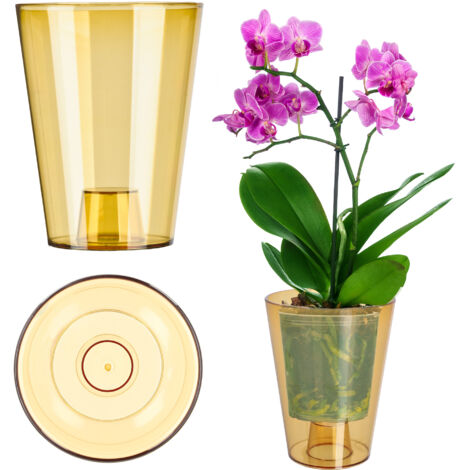 KADAX Vaso per fiori/orchidee raffinato e semplice - Diametro: 12 cm