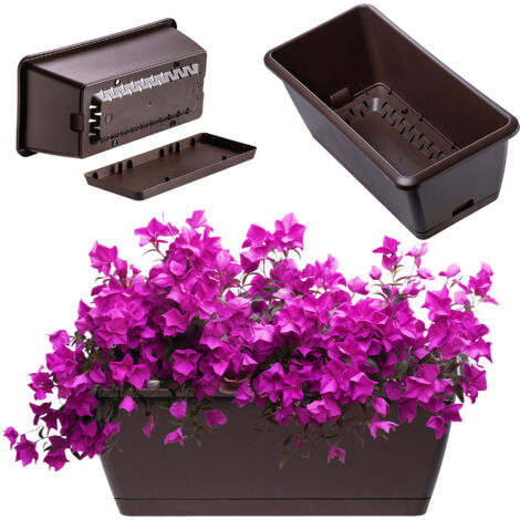 VASO Fioriera CASSETTA Da BALCONE Roxanne Con Sottovaso 40cm Veca - Foto 7