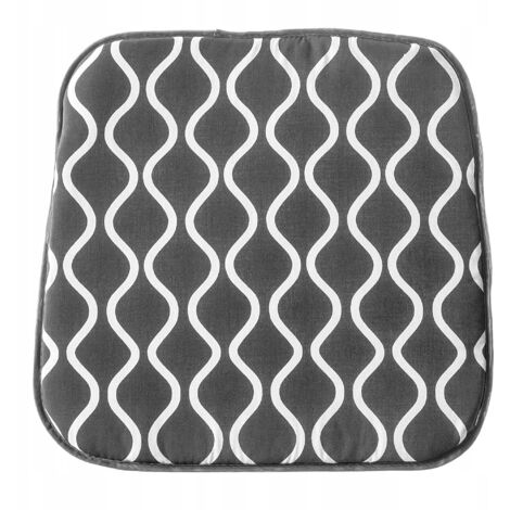 KADAX Cuscino per sedia da giardino, 40 x 40 x 2 cm, 52% cotone, imbottitura morbida per poltrona da giardino, cuscino per mobili da giardino, grigio (1/5)