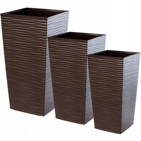 KADAX Vaso Rotondo In Plastica Effetto Tessuto - Diametro 30 Cm, Crema - Per Piante Da Interno Ed Esterno - 4
