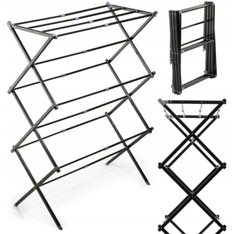 Stendibiancheria Pieghevole KADAX - Acciaio, Argento, 171x54x97cm, Con Ali - Foto 3