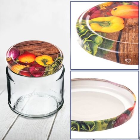 Coperchi In Legno Di Acacia Per Barattoli Ball E Mason - 12 Pezzi, Regolari, Con Guarnizione In Silicone Alimentare, Riutilizzabili E Ermetici Per Conservare Alimenti Secchi E Salse