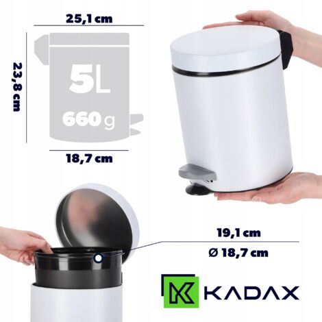 1PZ Pattumiera con coperchio basculante Rif Basic - 44x33x68 cm - 50 L