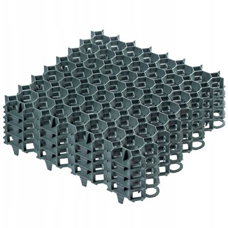 KADAX Piastrelle Stabilizzatrici in Plastica 50 cm, Stabilizzatori per Ghiaia, Piastrelle per Erba per Giardini, Griglie per Prato (Verde, Set da 4)