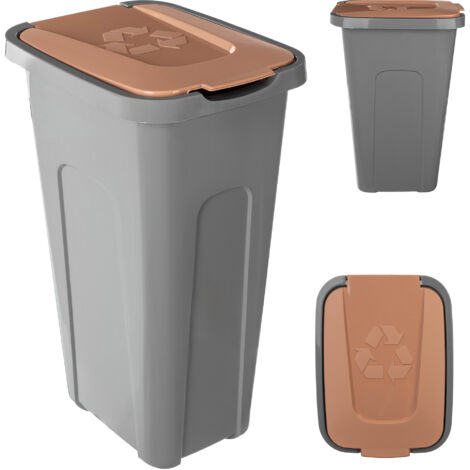 Pattumiera Con Coperchio Oscillante 10L - Design Elegante, Rosa, Per Casa E Ufficio - Foto 4