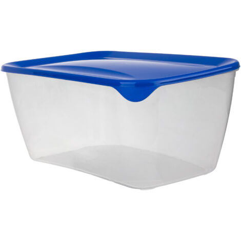 Contenitore Per Alimenti Sfusi Da 10 L Con Coperchio Dosatore Scorrevole, Plastica Trasparente Senza BPA, Per Riso, Pasta, Farina E Cereali, Bianco, Dimensioni 29x28x13 Cm