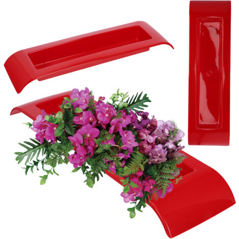 Coprivaso Per Orchidee Coubi Cono 16.5cm - Trasparente Amaranto - Plastica PP Con Fondo Rialzato - 3
