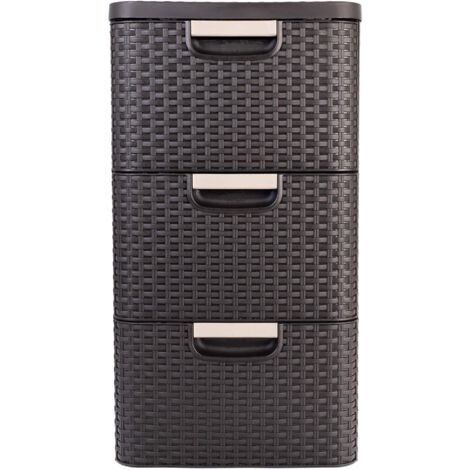 Cassettiera Turia 3 Livelli In Vimini - Organizer Multiuso Verde 17x13.5x18cm - Foto 12