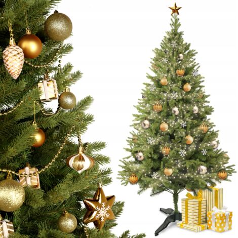 Albero Di Natale Artificiale Novatom – Abete Coreano In Polietilene – 180 Cm – Rami Realistici Ignifughi – Verde