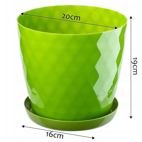 KADAX Maceta De Plástico Con Platillo Integrado, Maceta Para Decoración