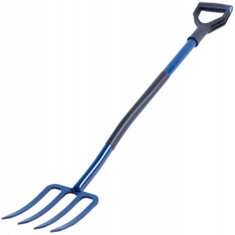 KADAX Horquilla de jardín para cavar abono 4 puntas Metal macizo 130 cm