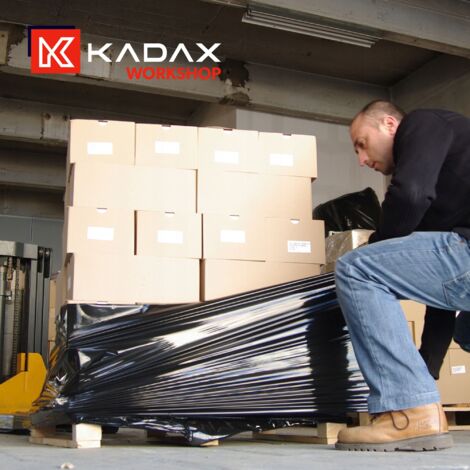 Kadax Film Stretch Da Imballaggio 3 Kg - 300 M X 50 Cm - Trasparente Per Traslochi E Pallet