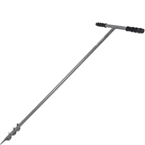KADAX Taladro manual en forma de T para plantar árboles, broca de jardinería para postes de cerca, broca de plantación con mango (Ø 50 mm)