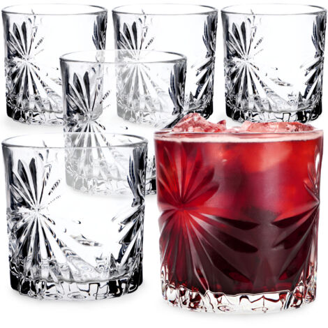 KADAX Vasos para Todas Las Ocasiones, Vasos Transparentes para Zumos, Cócteles, Agua y Refrescos de Incomparable Elegancia (300 ml, Juego de 6) (1/5)