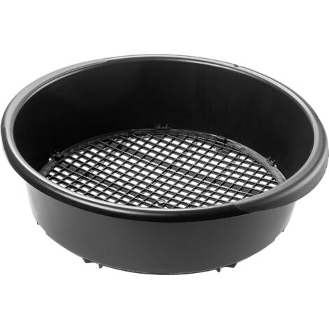 KADAX Tamiz de jardín de plástico ajustable, redondo, para arena, abono, tierra y piedras, con ajuste manual del tamiz (redondo)
