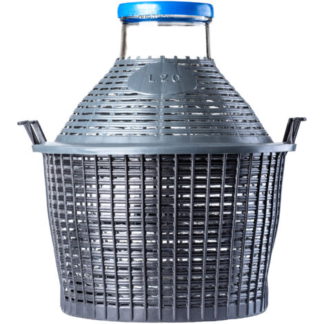 KADAX Garrafa de Vidrio de 15 L, Dame-Jeanne Grande con Tapa de plástico, Ideal para Almacenamiento, conservación y fermentación de Vino (1/5)