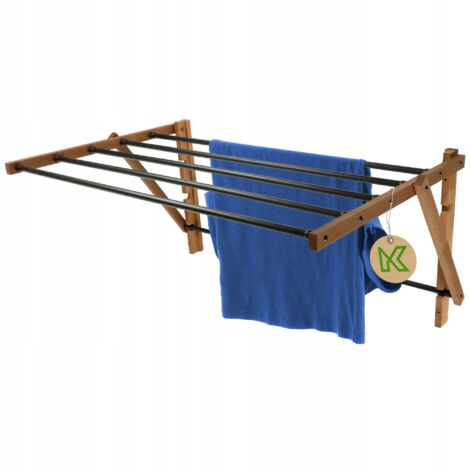 KADAX Tendedero Plegable - Tendedero de Pedestal Extensible - Tendedero de Lavandería en Acordeón - Tendedero de Torre Plegable (53 x 85 cm, Pared)