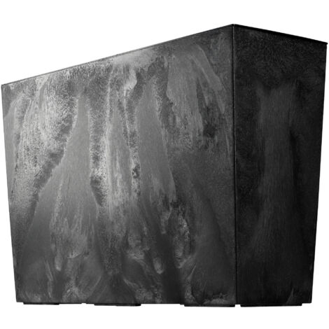 KADAX Macetero Macetero Alto Soporte para Flores + Inserto 19x56cm Hormigón Negro