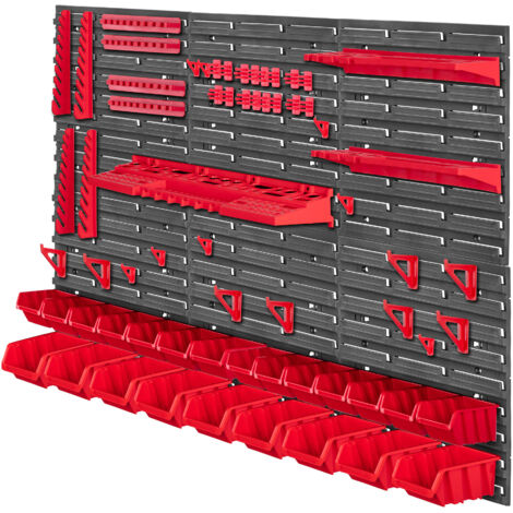 KADAX Tablero de herramientas de pared 117x78cm 66 piezas Cajas de taller de garaje (1/5)