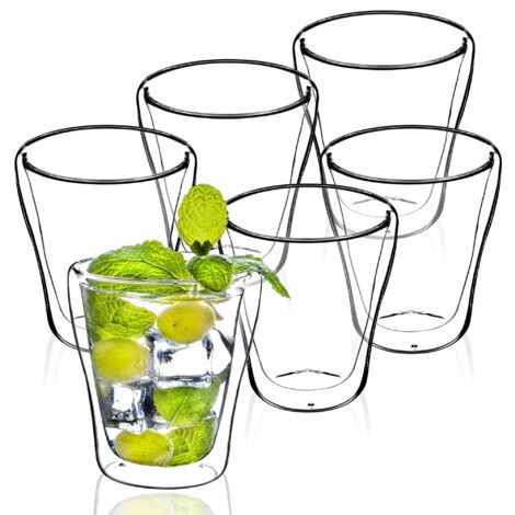 Juego De 4 Vasos De Té Con Asa KADAX | 480 Ml, Cristal Resistente, Apto Lavavajillas, Para Frío Y Calor