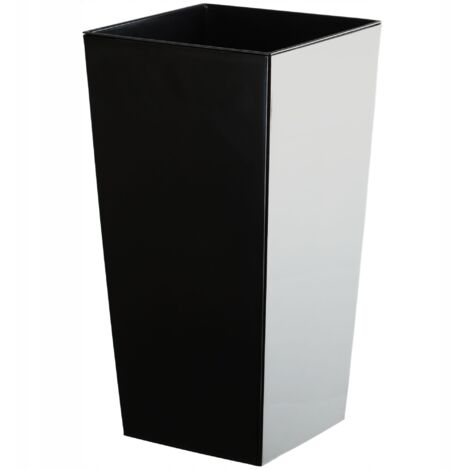 KADAX Maceta alta, macetero grande de plástico para decoración interior y exterior moderna y elegante, macetero (46,5 cm, negro)