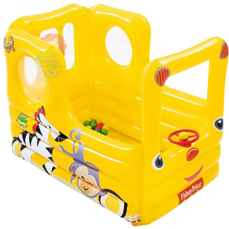 Piscina de Bolas Hinchable Bestway Fisher Price Autobús Escolar 137x96x96 cm Amarillo