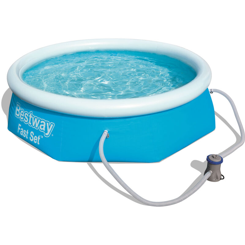 Piscina Desmontable Autoportante Bestway Fast Set 244x66 cm Depuradora de cartucho de 1.249 litros/hora - 57268