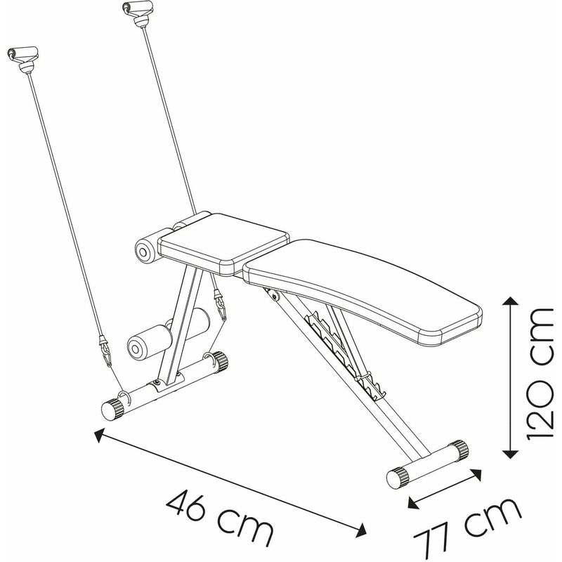 Banco De Musculación Keboo Fitness Serie 500 Ajustable Con 7 Posiciones  Multiejercicio 129,5x45x118 Cm con Ofertas en Carrefour