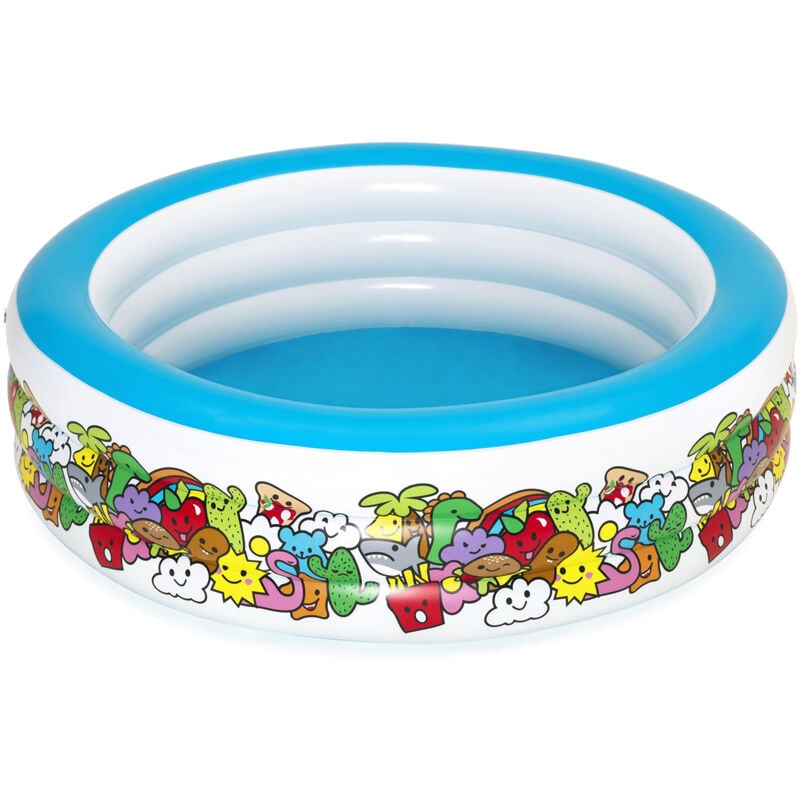 Piscina Hinchable Infantil Bestway 193x53 cm Diseño Animales de Colores Edad Mayores de 6 Años