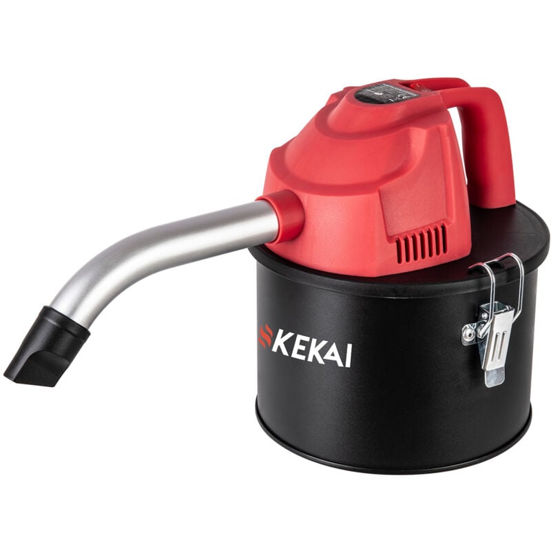 Aspirador de Cenizas Compacto 4 Litros Kekai Adriano 600W Filtro HEPA Lavable y Tubo de Aluminio Curvado