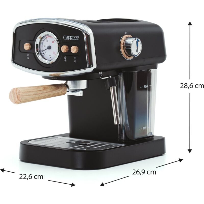 Cafetera Express Semiautomática Caprizze Kai 1050 W 15 Bares Capacidad Para  5 Tazas De Café Con Vaporizador Color Verde Mate con Ofertas en Carrefour